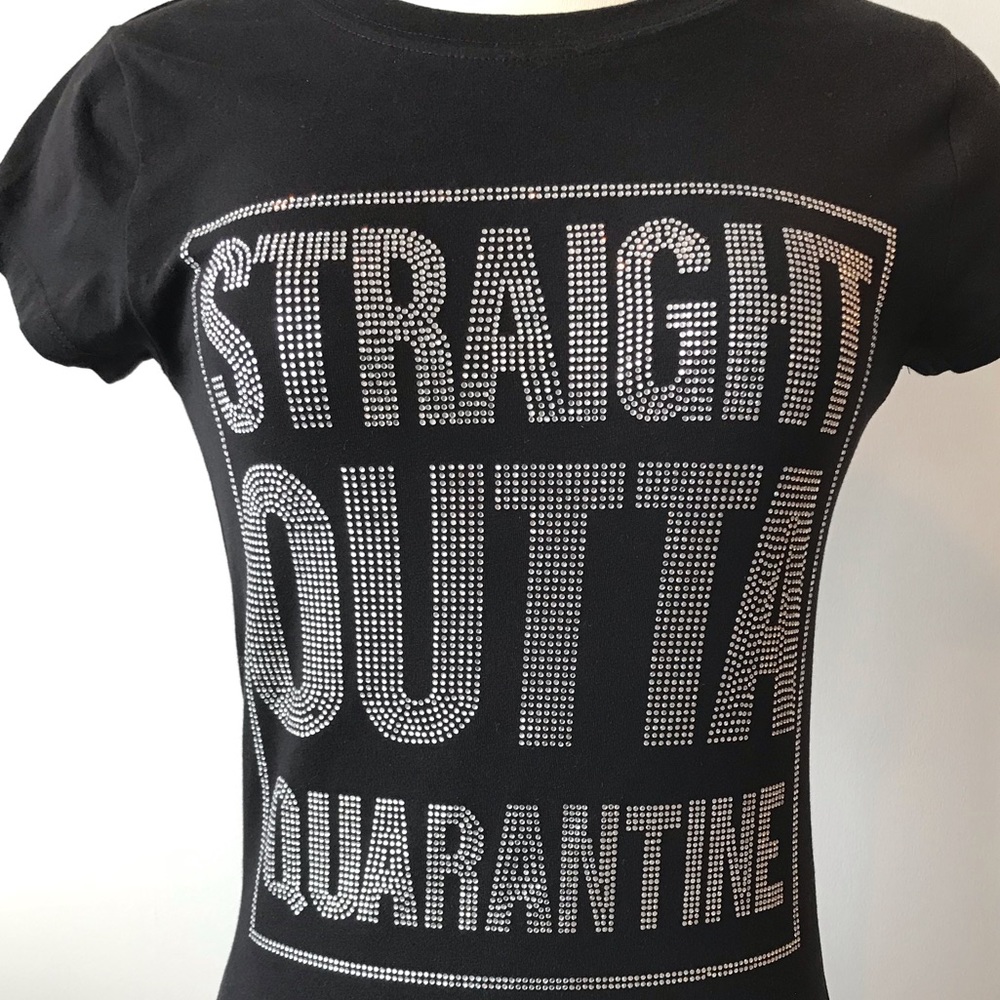 PLUS SIZED Fitted Straight Outta Quarantine Tee